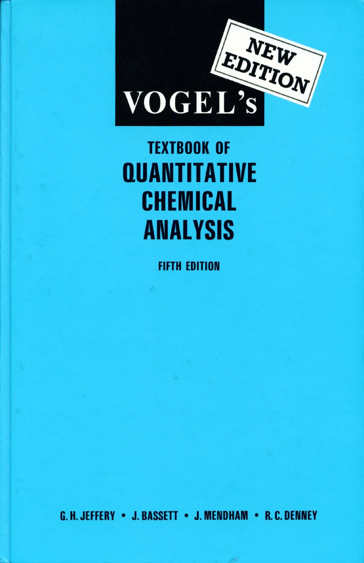 التحليل الكمي - سلسلة كتب فوغل vogel - quantitative chemical analysis 5th ed